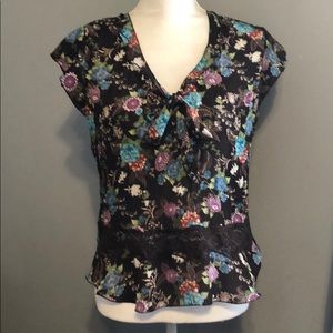 Worthington Romantic Floral Blouse